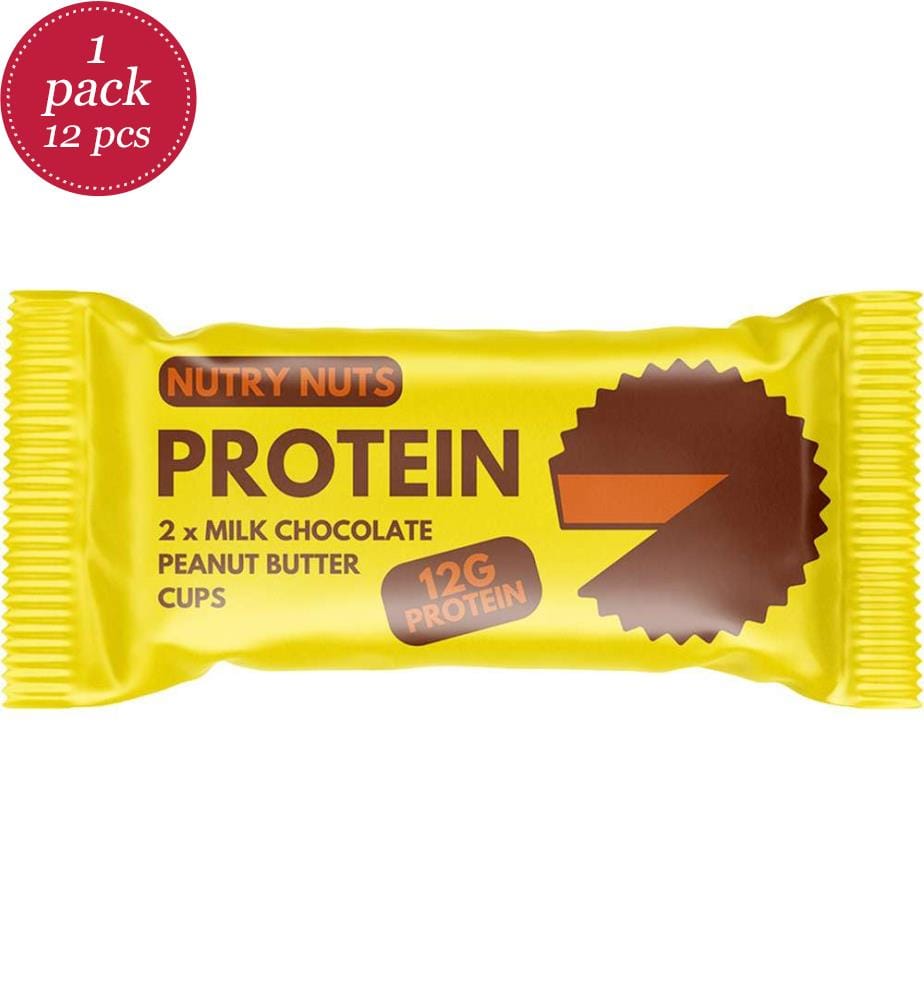 12x Nutry Nuts Milk Chocolate Peanut Butter Cups - 2x21g