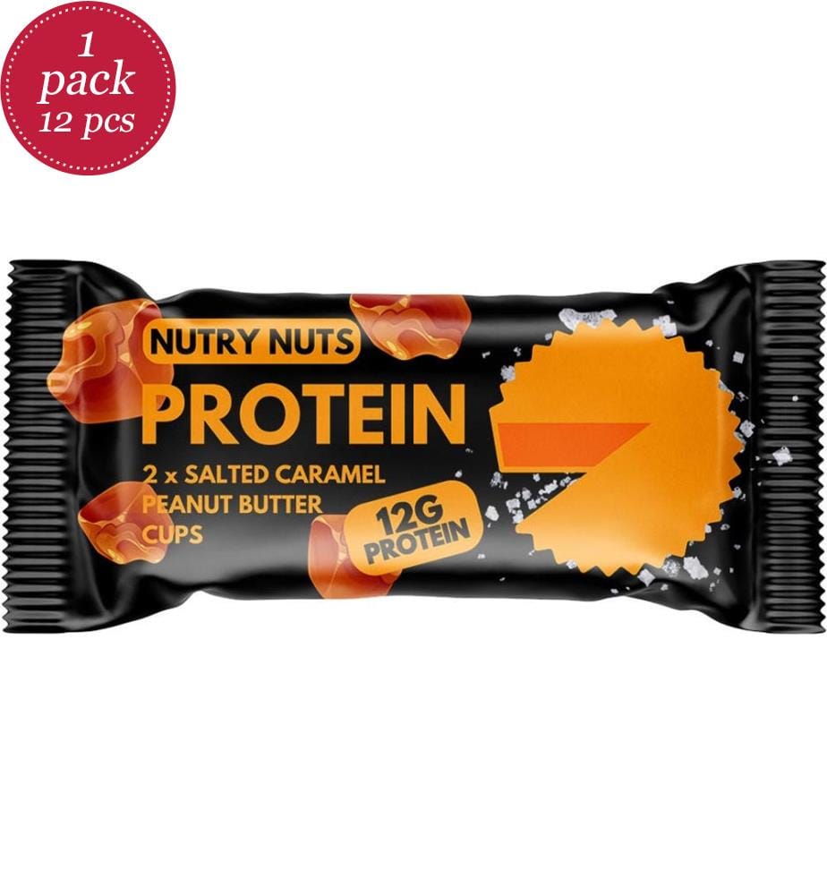 12x Nutry Nuts Salted Caramel Peanut Butter Cups - 2x21g