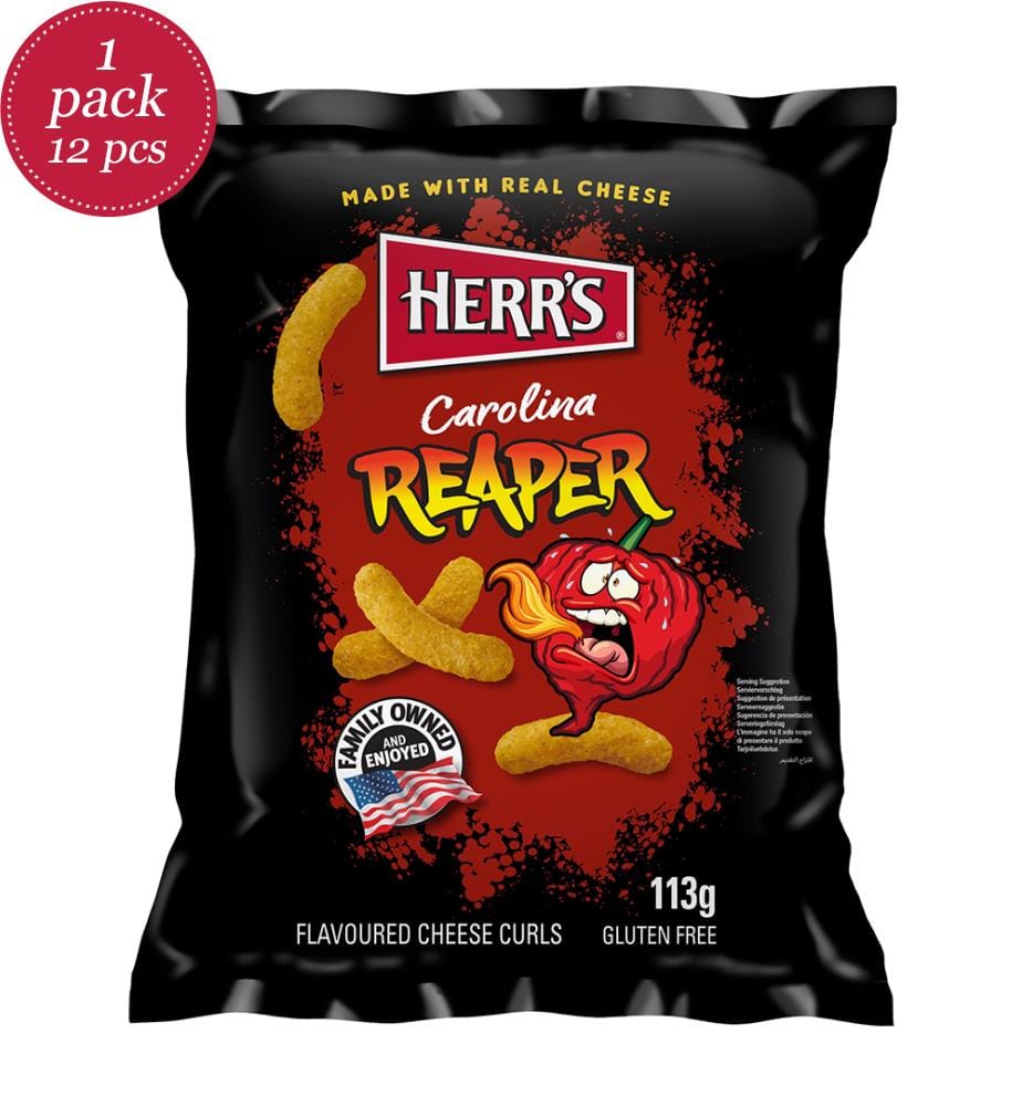 Lot de 12 Boucles de fromage Herr's Carolina Reaper - 113g