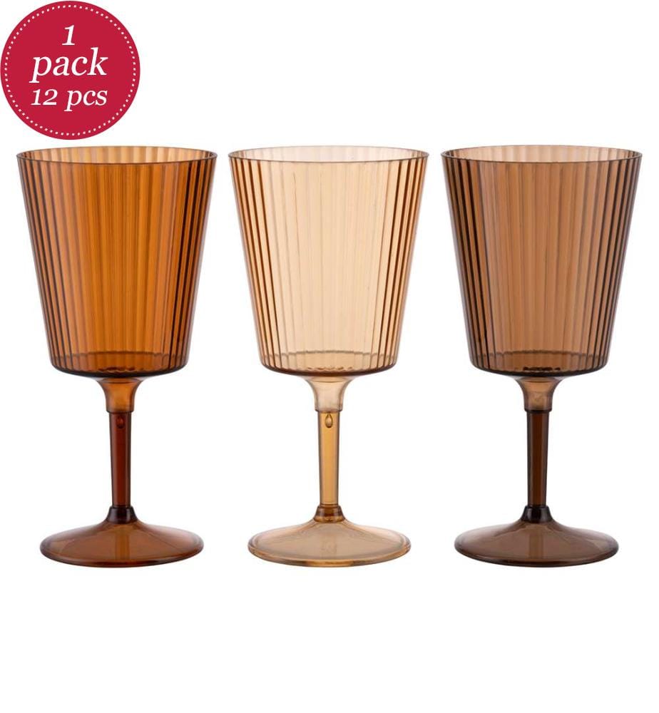 Set of 12 Unico cups - 400 ml / Chocolate / 3 random colors