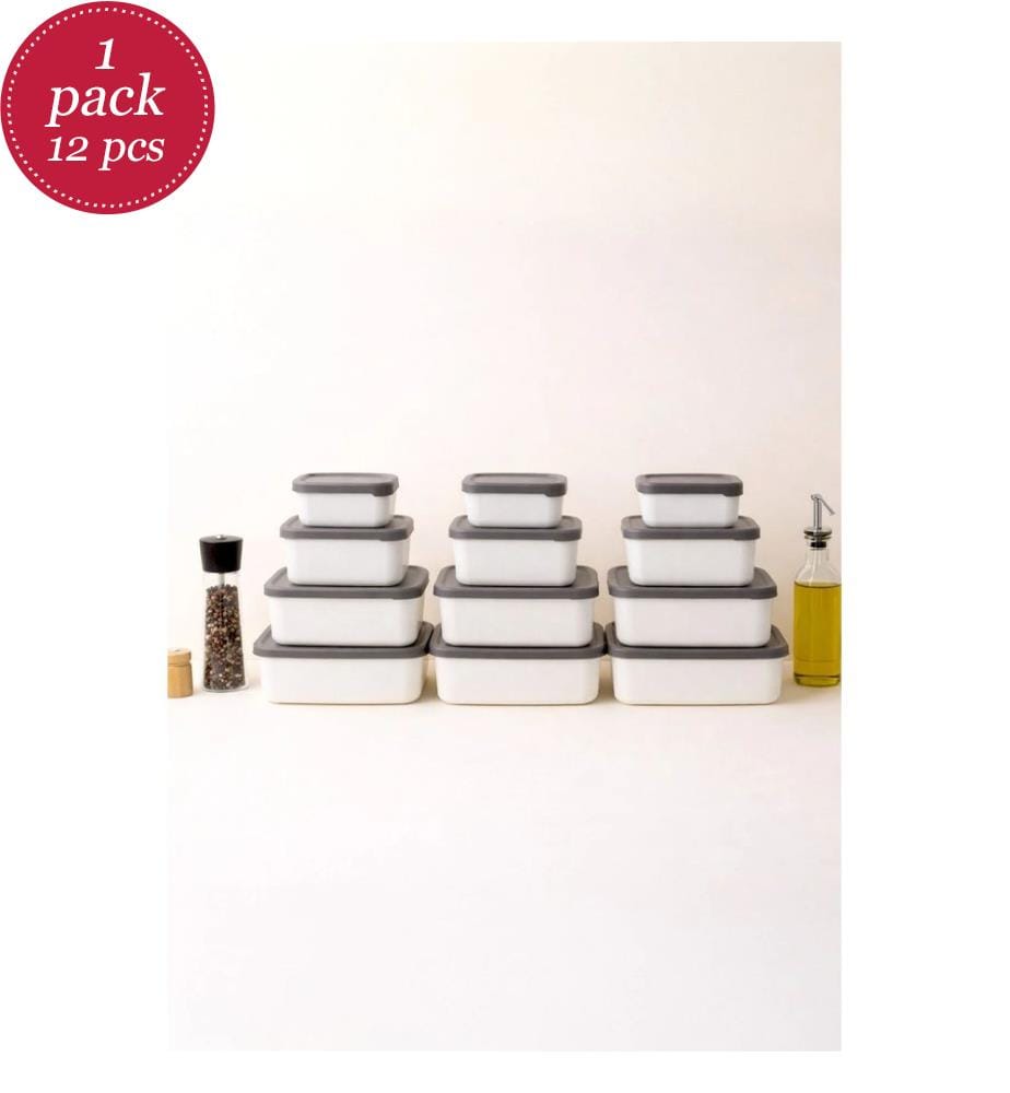 Aufbewahrungsbox-Set (12-teilig) – Beige