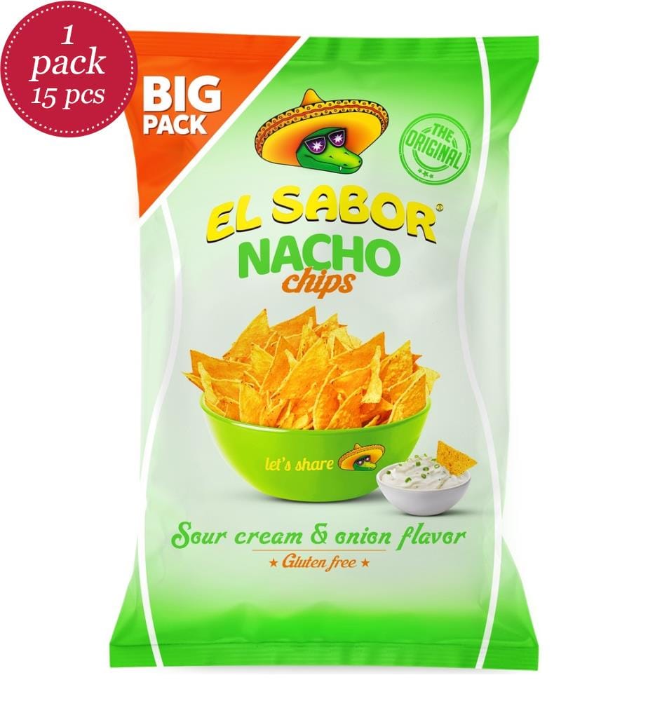 15x EL Sabor Nacho Chips Sauerrahm&Zwiebel - 180g