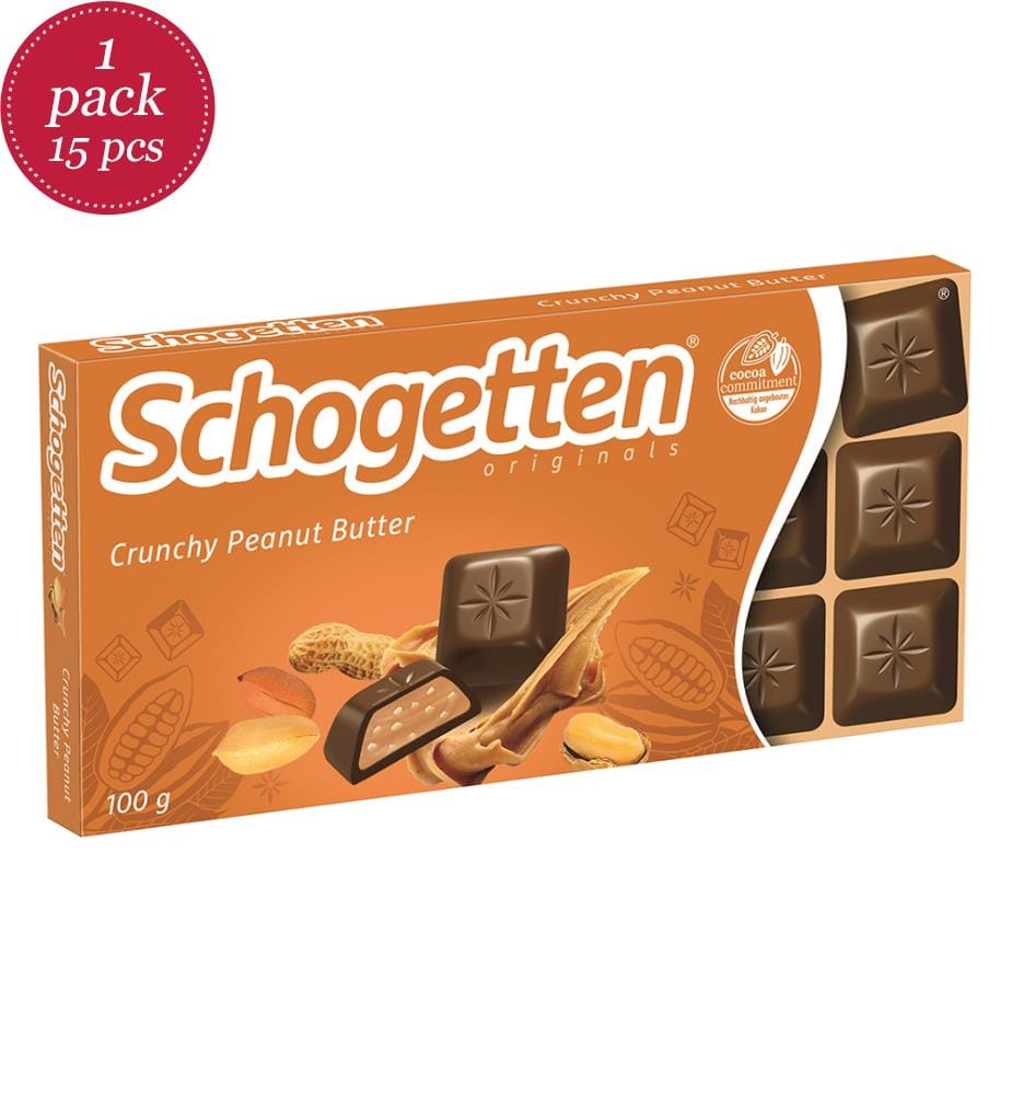 15x Schogetten Chrunchy Peanut Butter - 100g