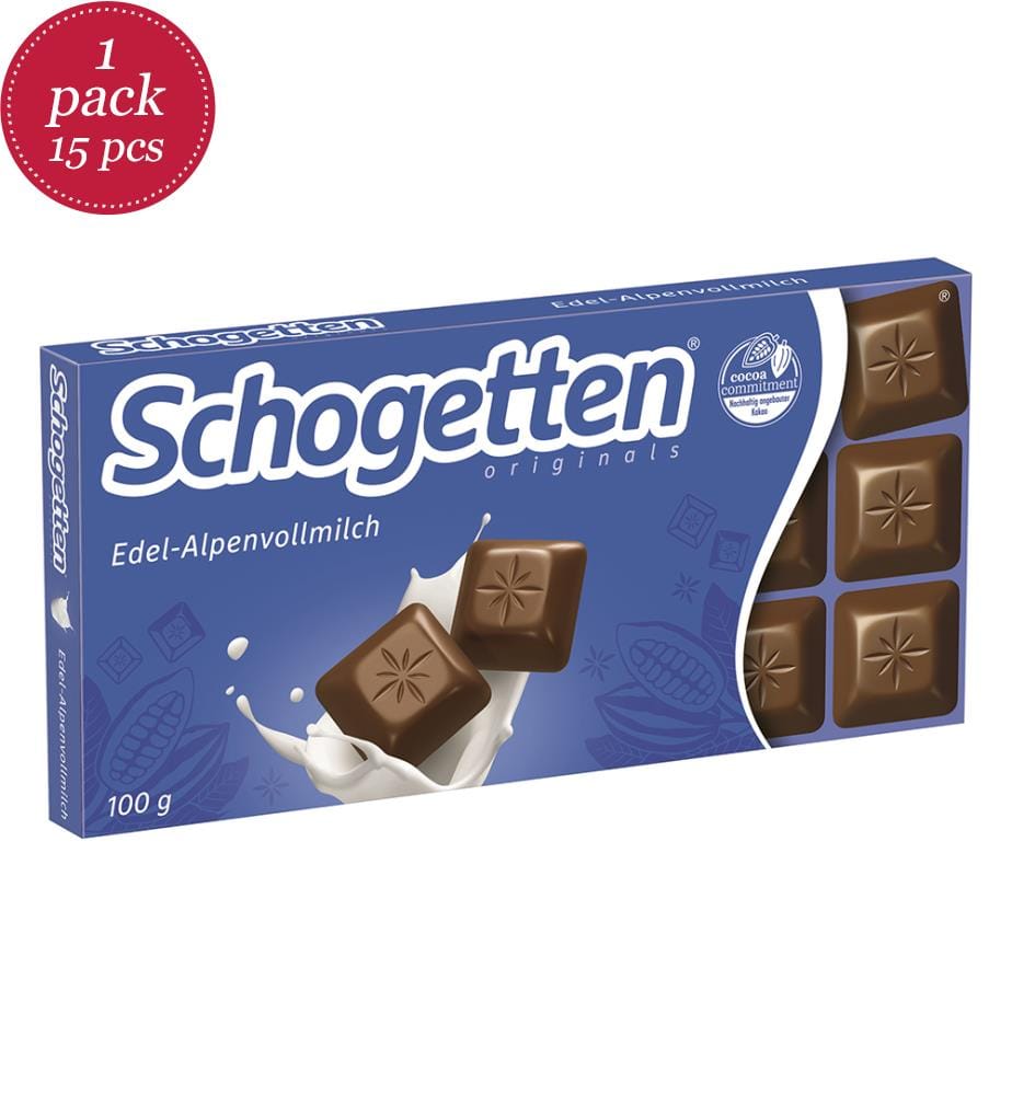 15 x Chocolat au Lait des Alpes Schogetten - 100g