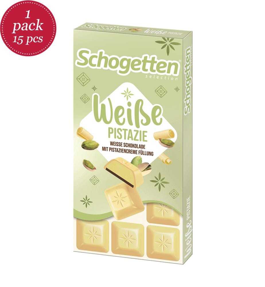 15x Schogetten Weisse Pistazie - 100g