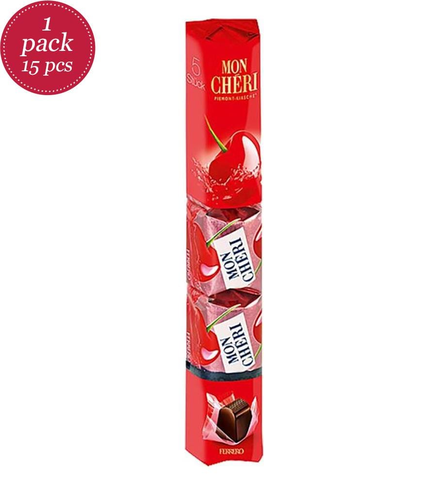 Batch of 15 Ferrero Mon Chéri Liqueur Chocolates Bars 5 pieces - 52g