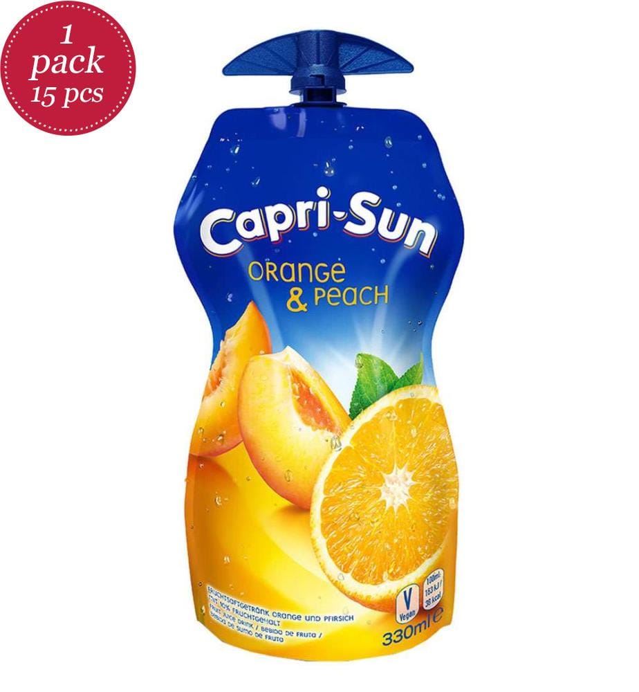 15x Boissons Capri-Sonne Orange & Pêche, 330 ml