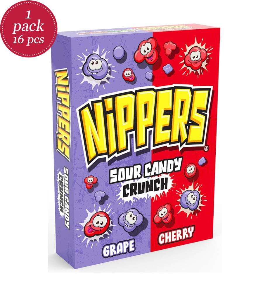 16x ZED Nippers Sour Candy Crunch Grape/Cherry - 50g - NEU
