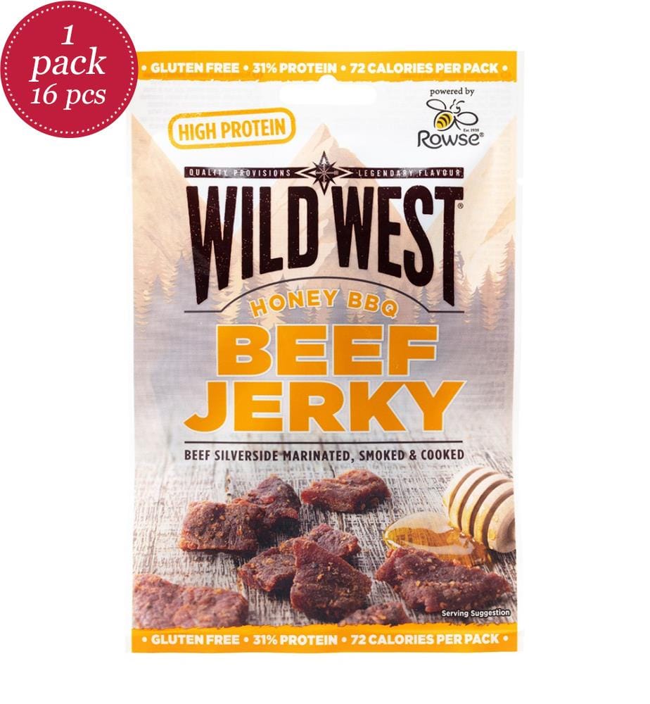 16x Wild West Beef Jerky Honey BBQ - 25g