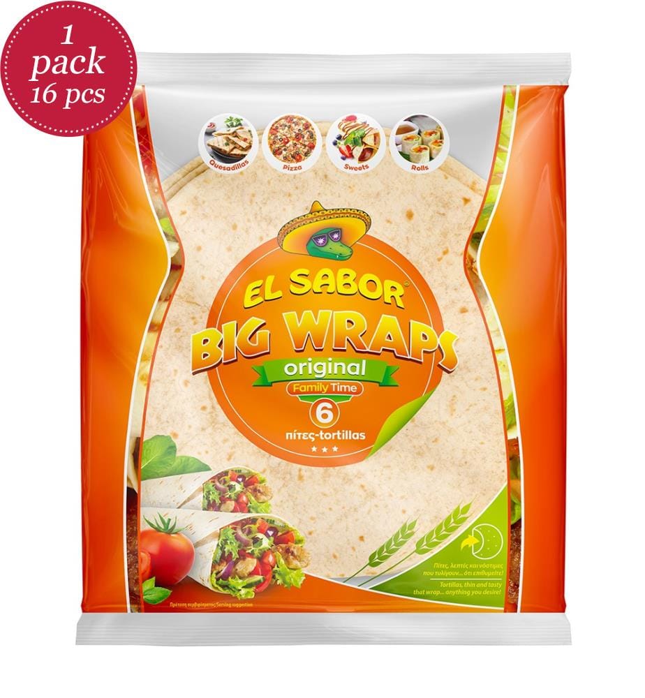 16x El Sabor Wraps Big Original Family Time 6x25cm - 370g
