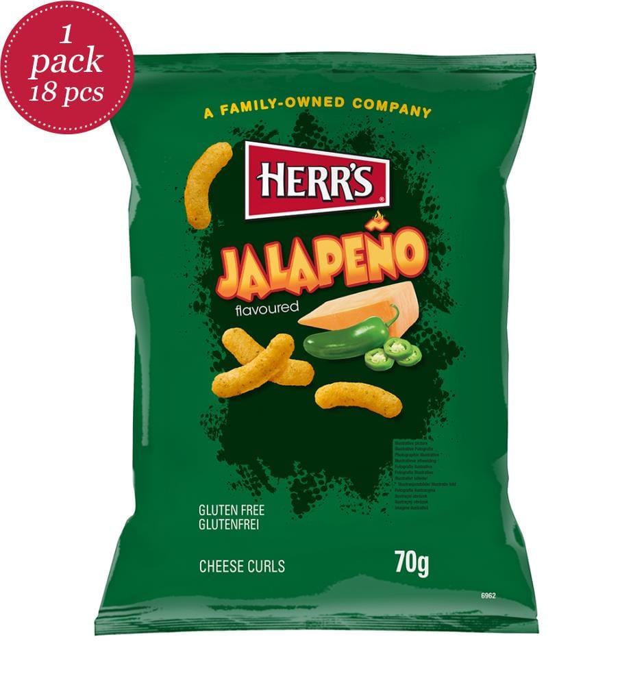 18x Herr's Jalapeno cheese curls - 70g