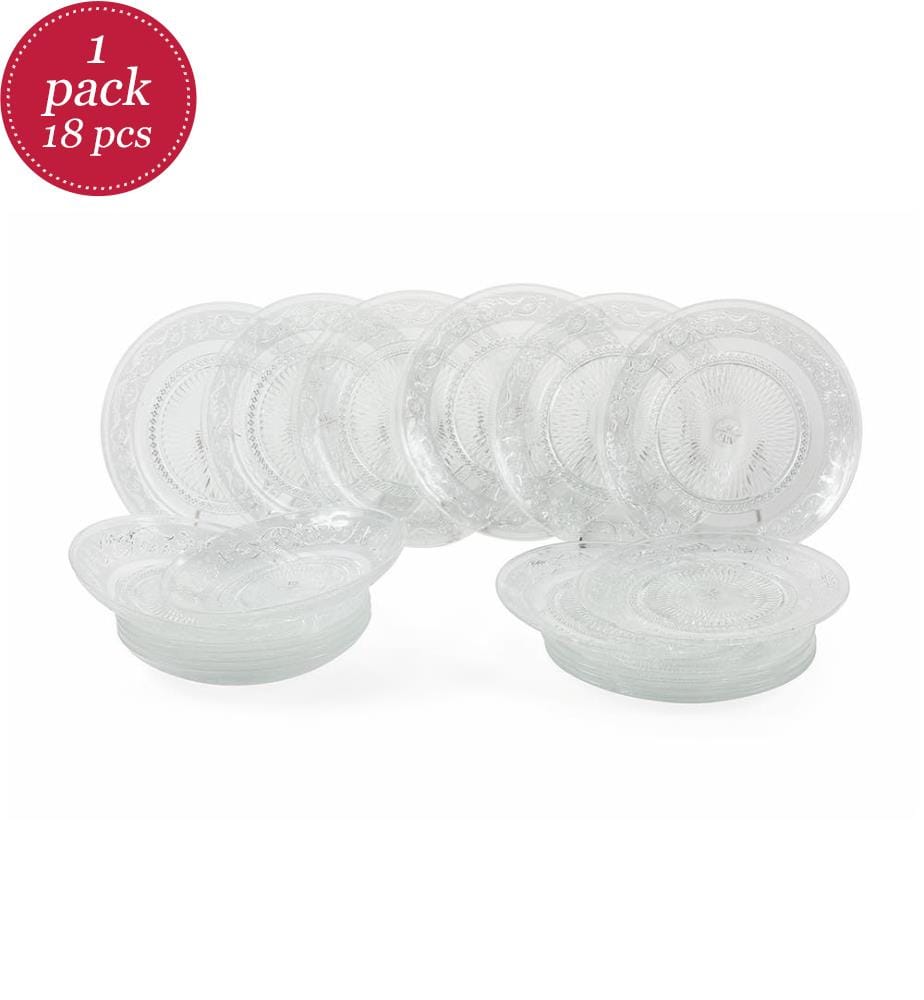 Service de vaisselle impérial de 18 pièces - Transparent