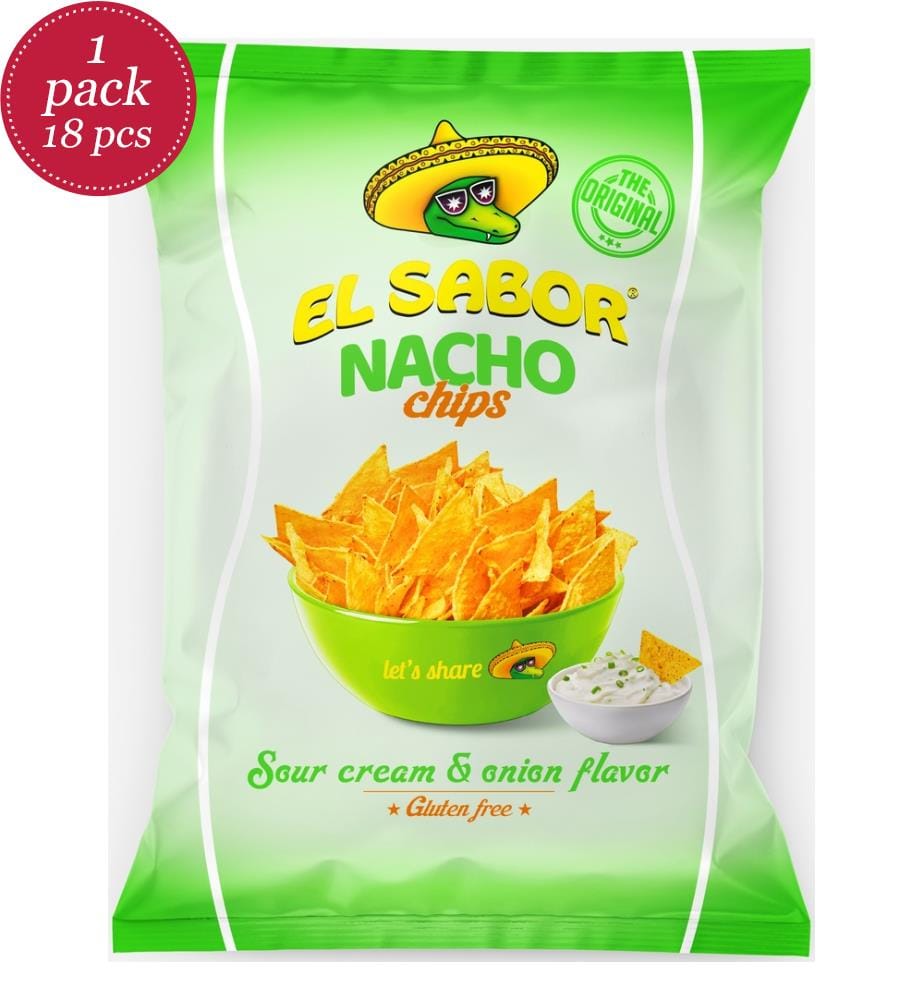 18x EL Sabor Nacho Chips Sour Cream&Onion - 100g