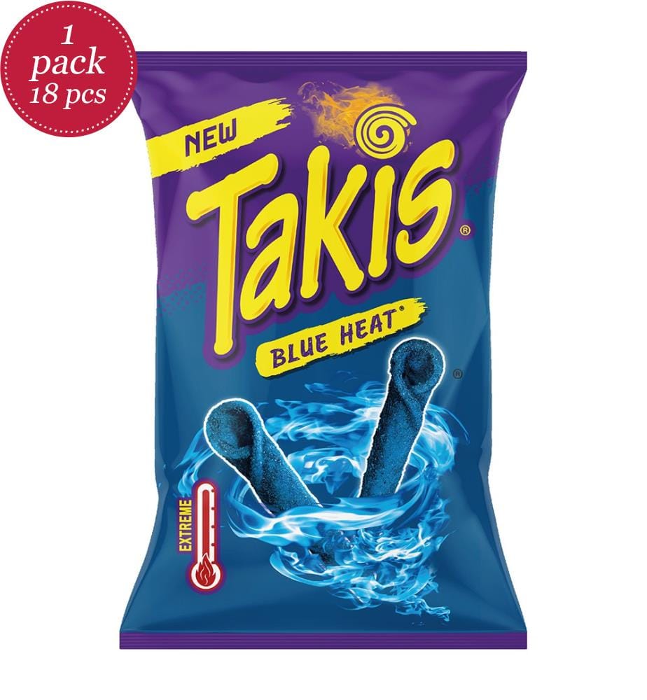 18x Takis Blue Heat / Mais-Snack Picante - E/D/F Sprachen - 100g