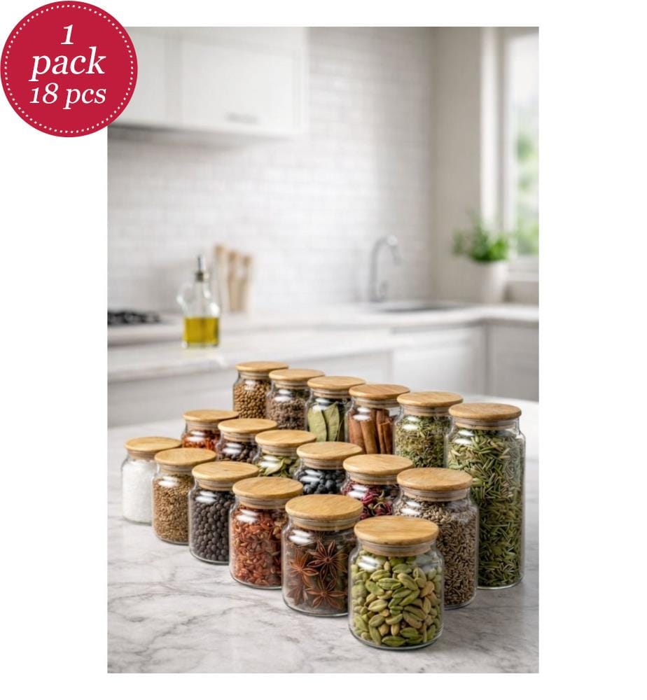 Jar Set (18 Pieces) - Transparent