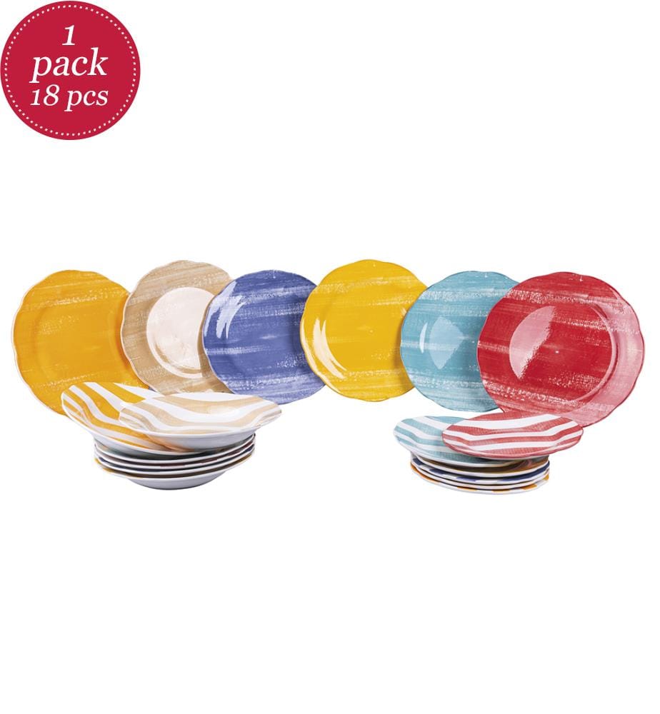 18-piece dinner service - Versilia / Multicolor