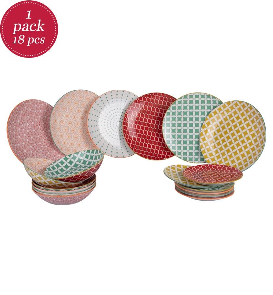 18-piece dinner service - Confusion / Multicolor