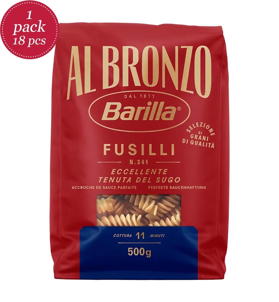Lot von 18 Barilla Al Bronzo Fusilli - 500g