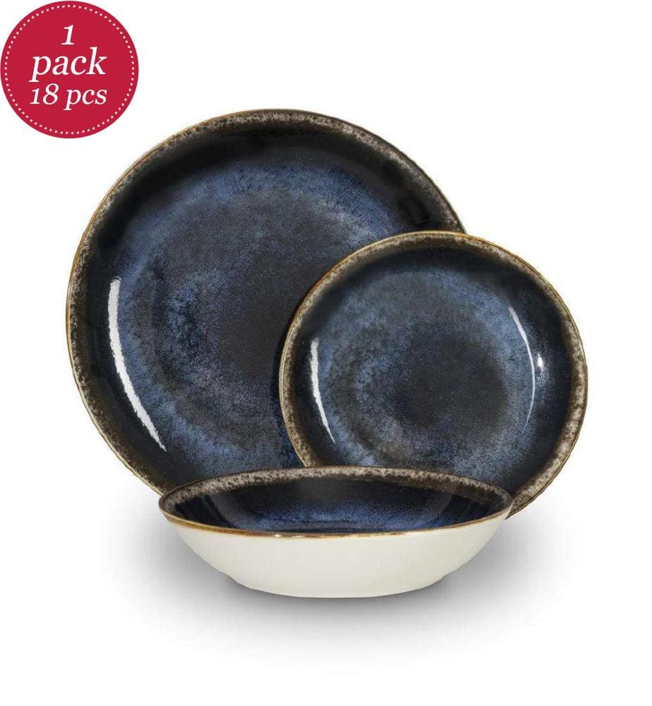 18-teiliges rundes Tellerset Deep Sea Collection