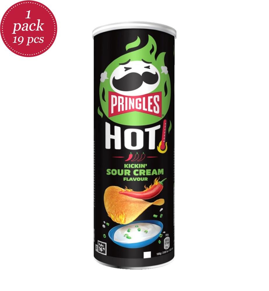 19x Pringles Hot Kickin' Sour Cream - 160g