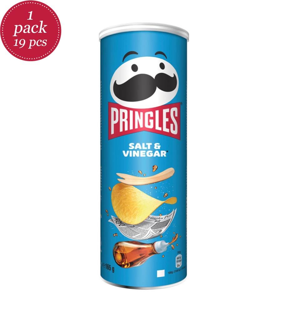 19x Pringles Salt & Vinegar - 165g