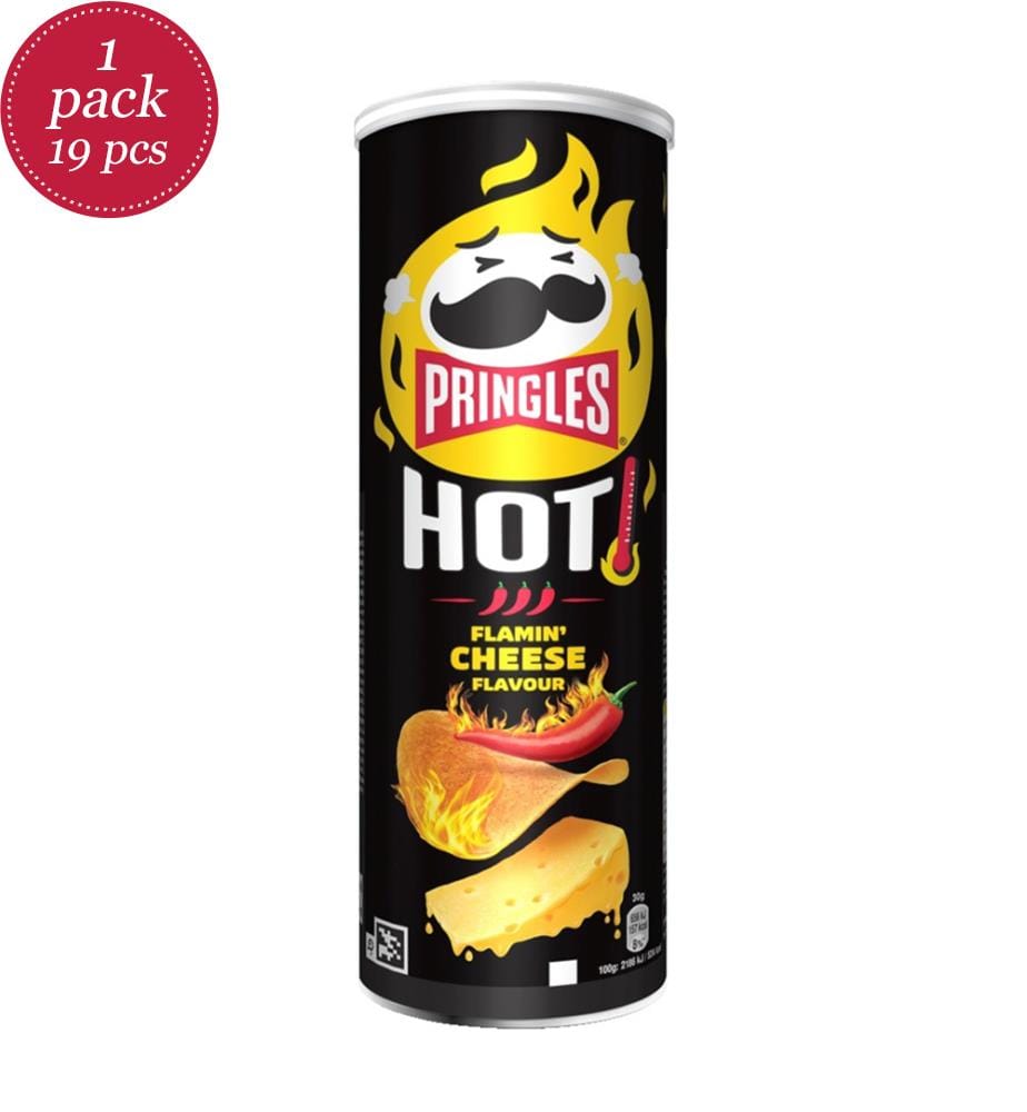 19x Pringles Hot Flamin' Cheese - 160g