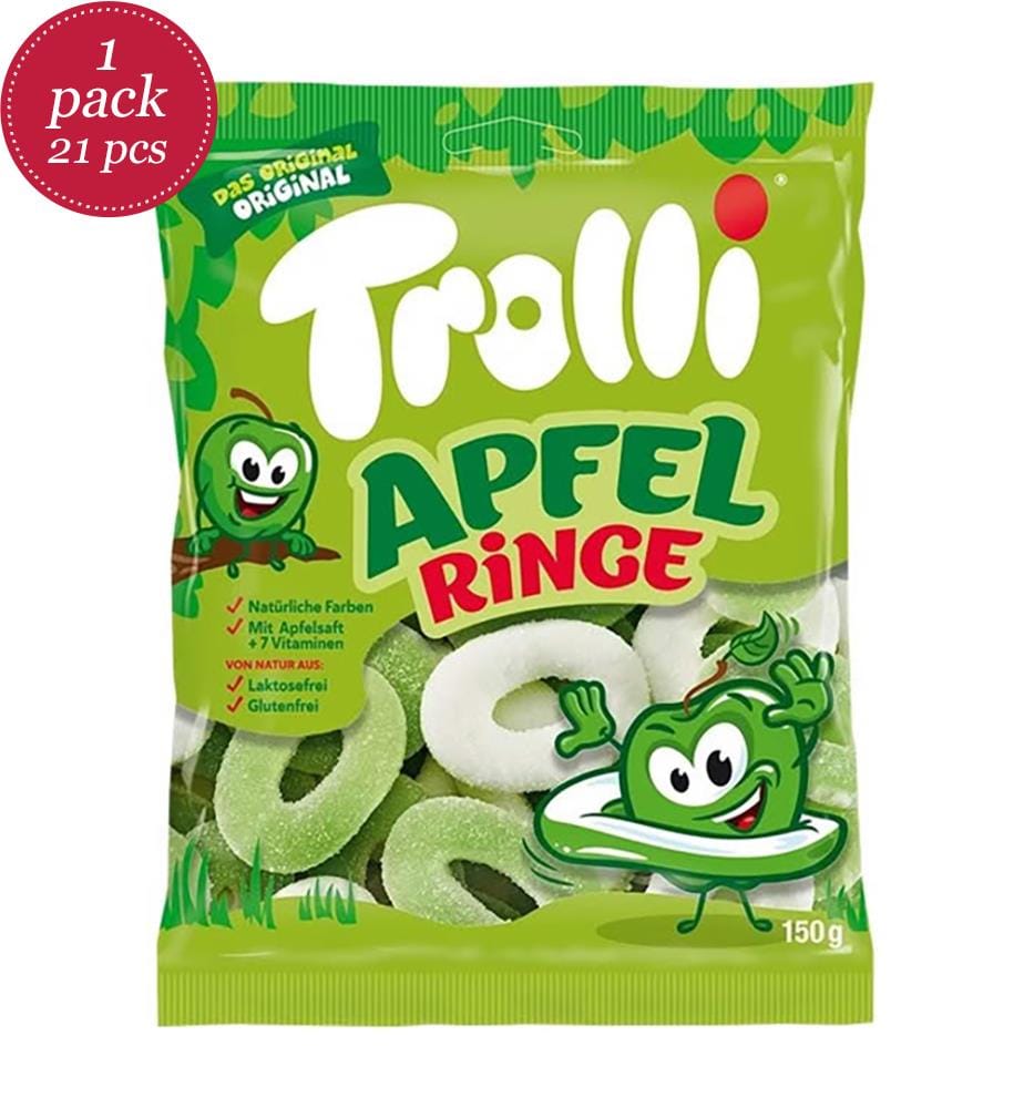 Los von 21 Trolli Apfelringe Beutel - 150g