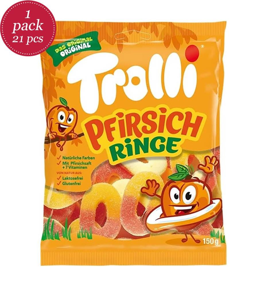 Lot de 21 Trolli Pfirsichringe Beutel - 150g