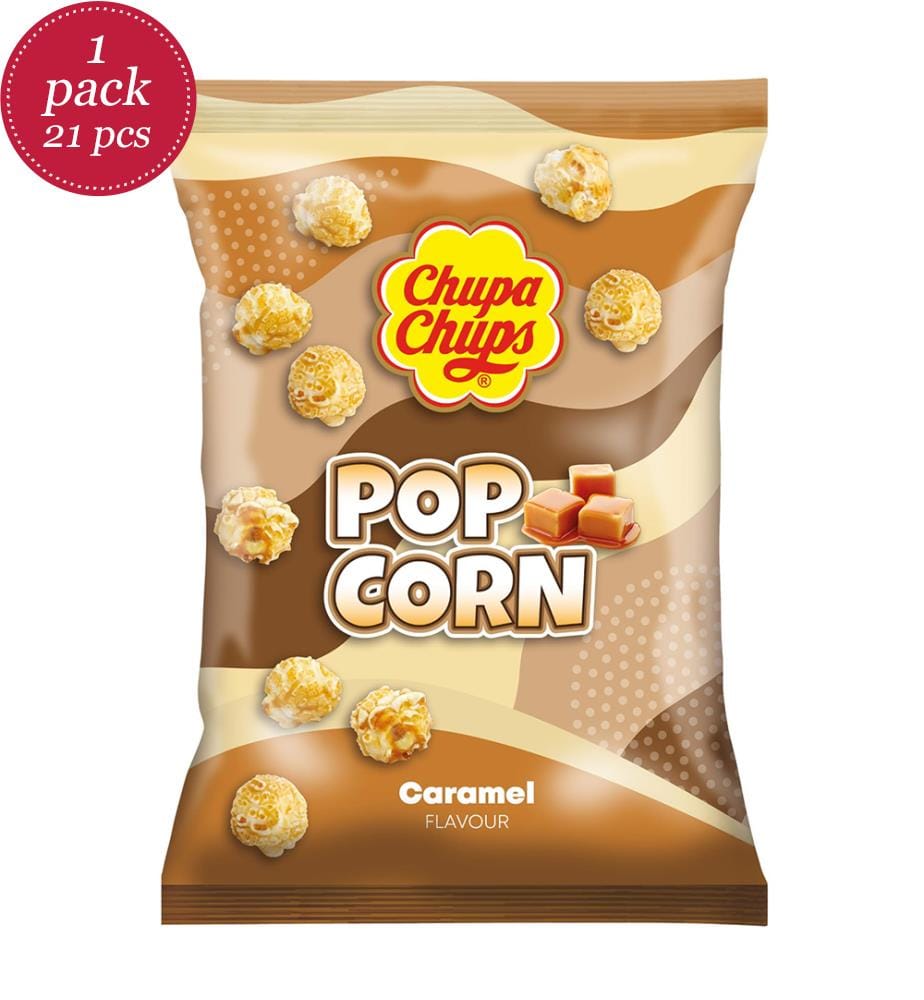 Lot von 21 Chupa Chups Popcorn Karamell - 30g