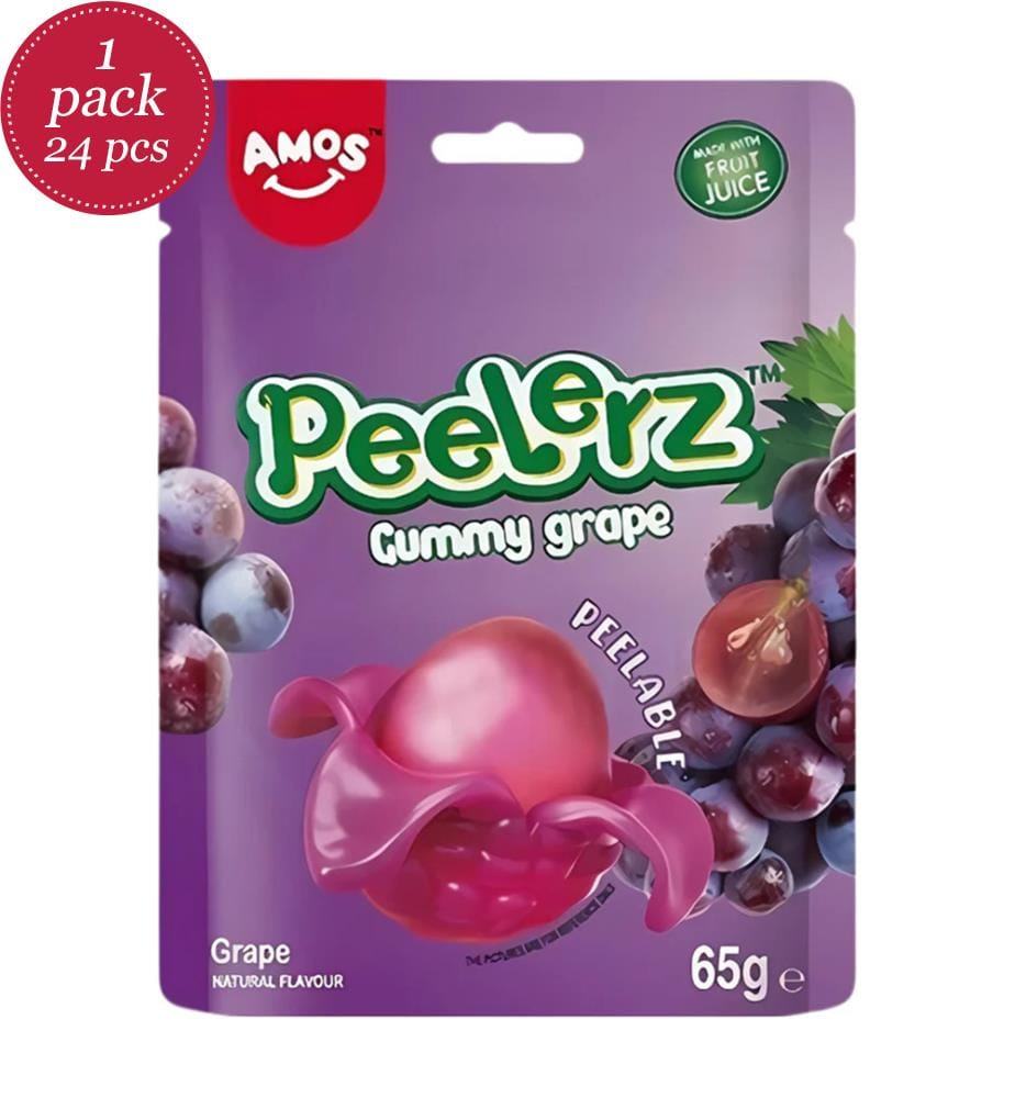 24x Amos Peelerz Gummy Grape - 65g