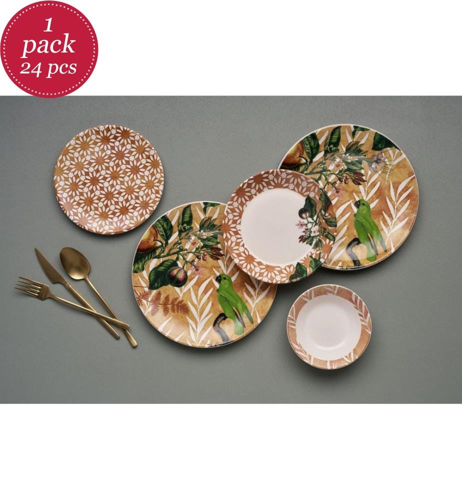 Servizio da 24 pezzi in ceramica - Arancione