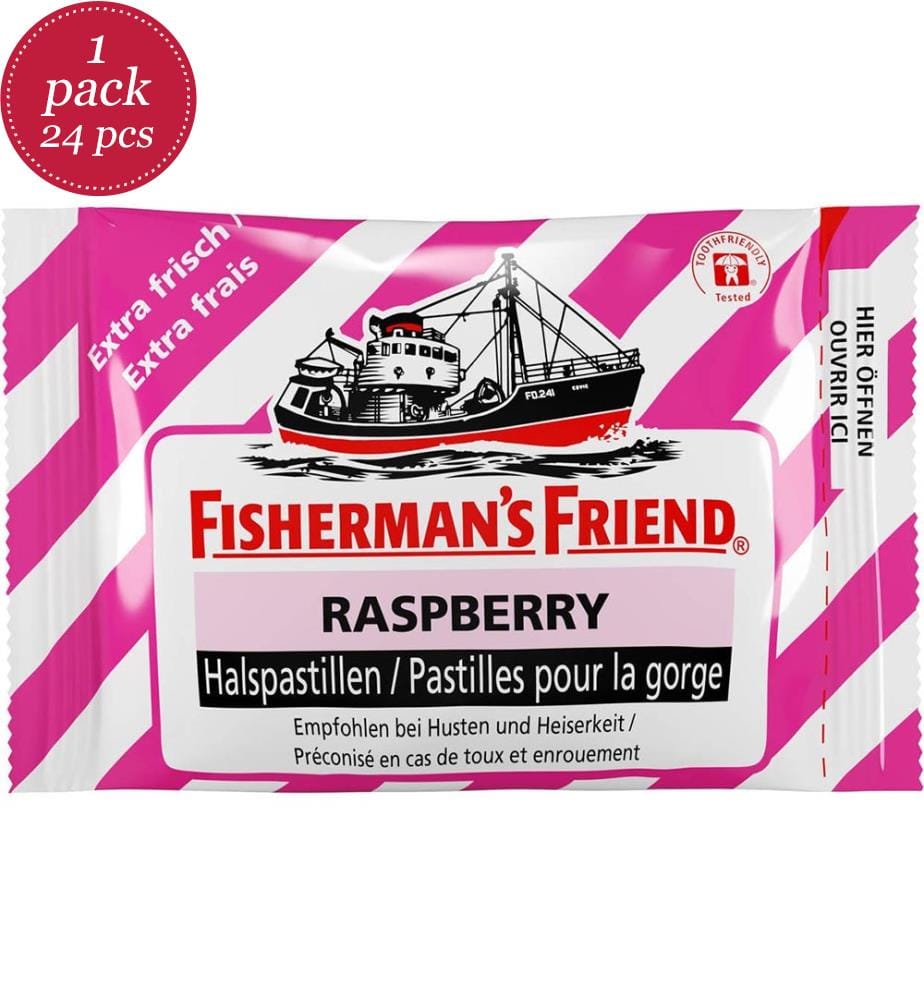 24x Fisherman's Friend Raspberry Beutel ohne Zucker - 25g