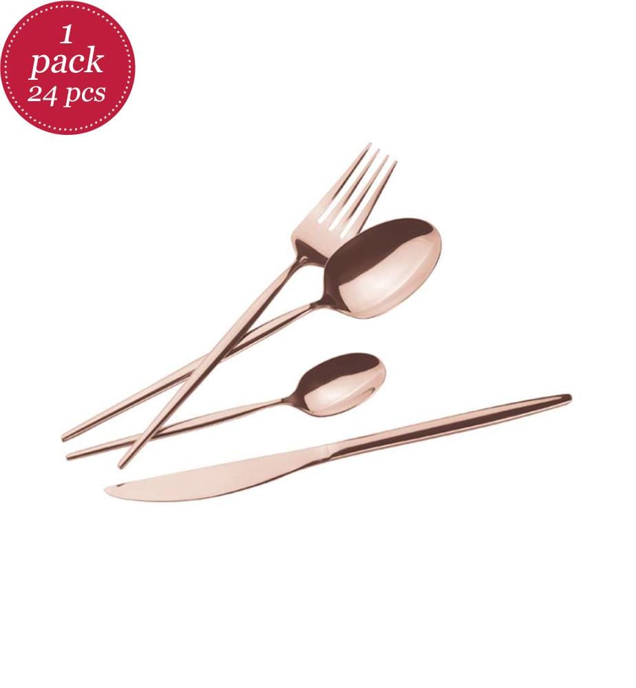 Besteck-Set, 24-teilig - Rose Gold