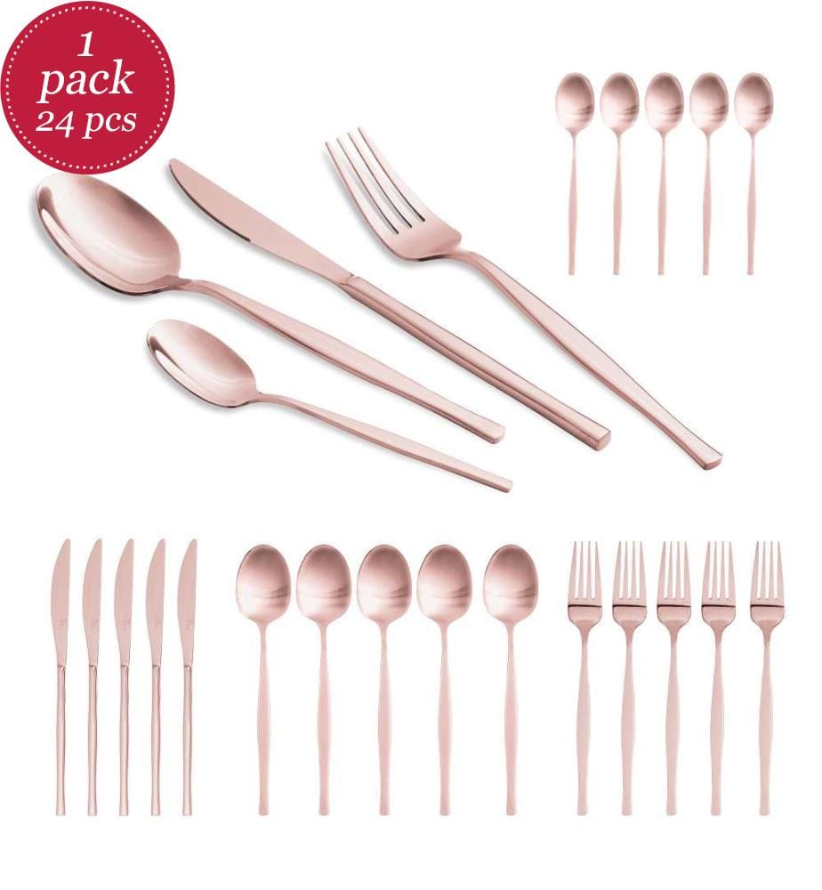 Besteckset 24-teilig rose gold – Taupe