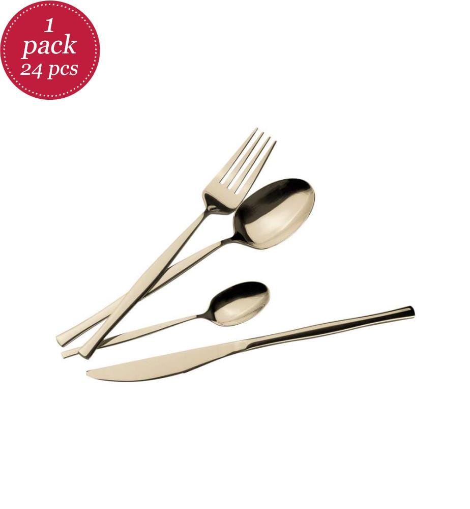 24 teiliges Besteck-Set, Champagne, Leonardo Collection
