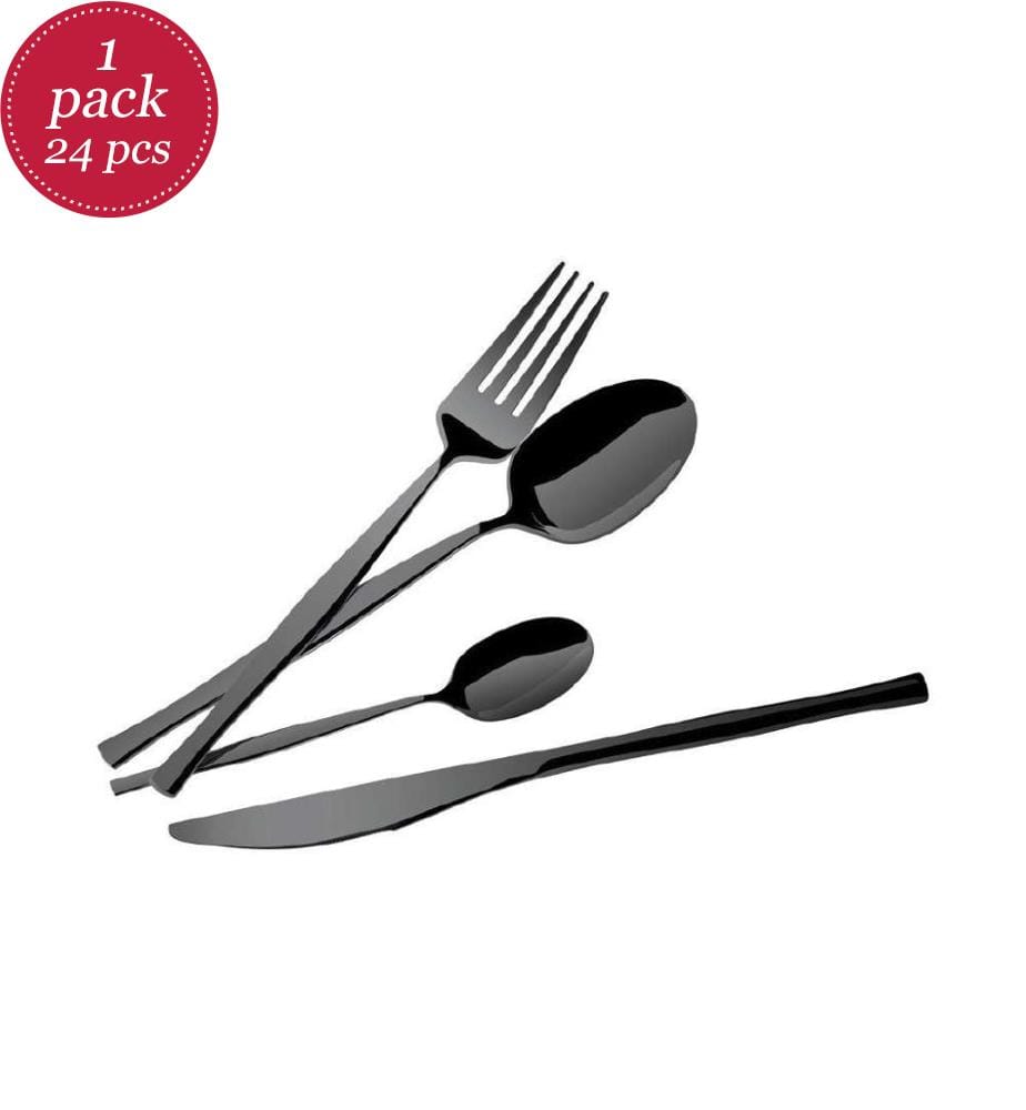 24 teiliges Besteckset Black Collection - Schwarz
