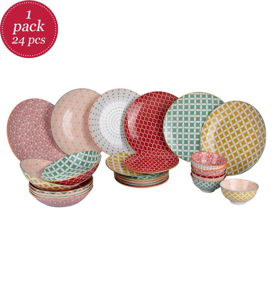 24-piece dinner service - Confusion / Multicolor