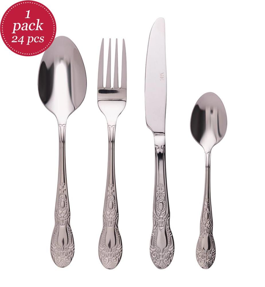 24-teiliges Besteckset Wonderland - Silber glänzend