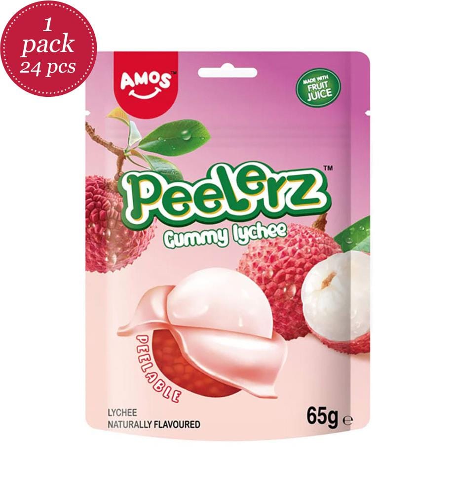 24er Pack Amos Peelerz Gummy Lychee - 65g