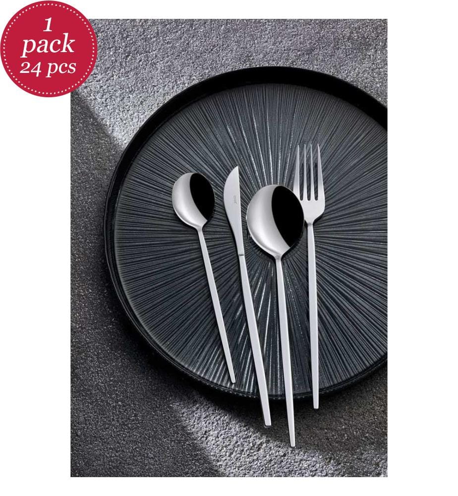 24-teiliges Besteckset – verchromt