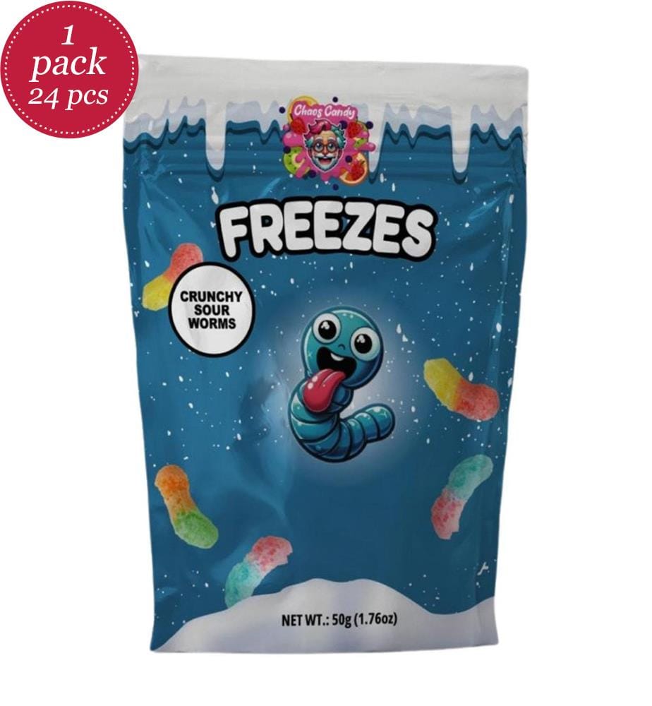 24 x Bonbons Vers Acidulés Freezes - 50g