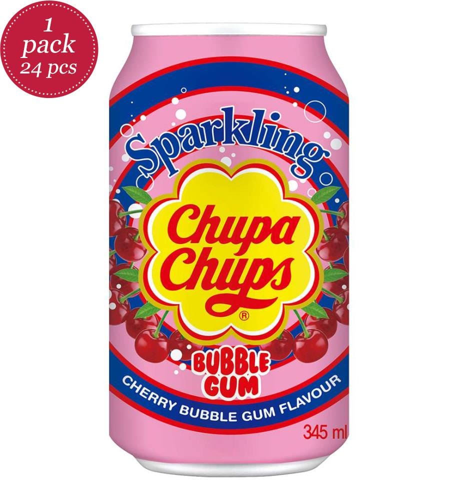24x Chupa Chups Cherry Bubble Gum Boîte - 345ml