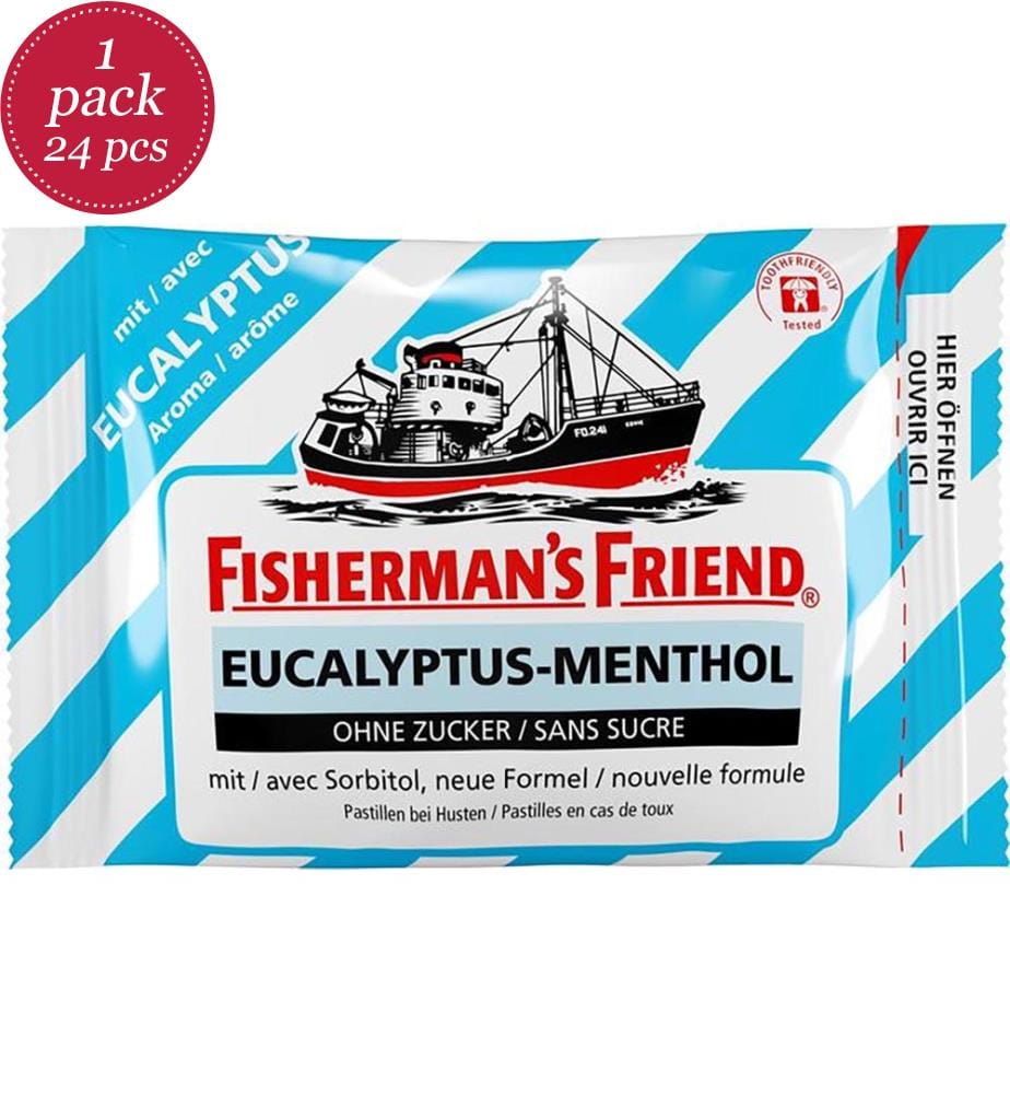 24x Fisherman's Friend Eucalyptus sachet sans sucre - 25g