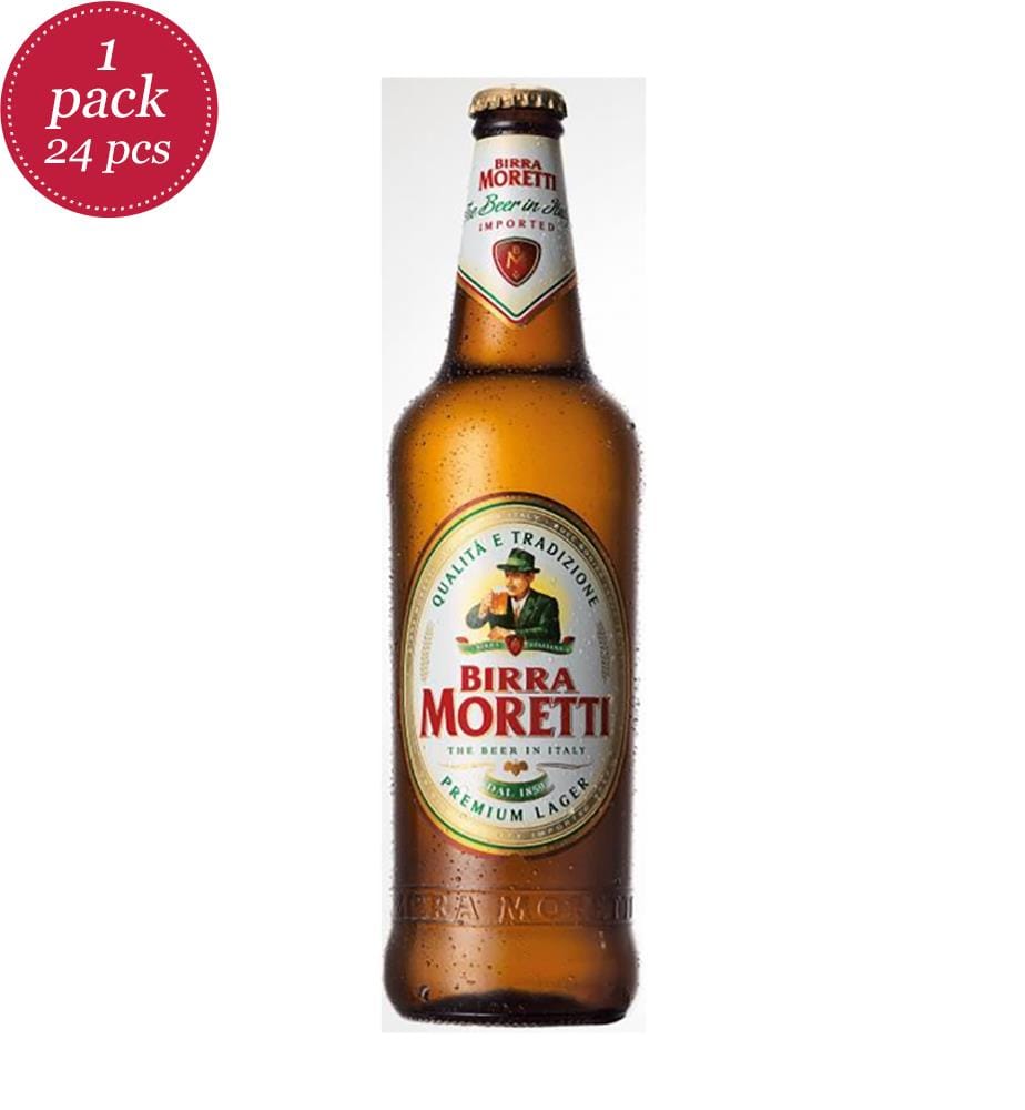 Bière Moretti 4,7 % vol., lot de 8 packs de 3 bouteilles - 330 ml