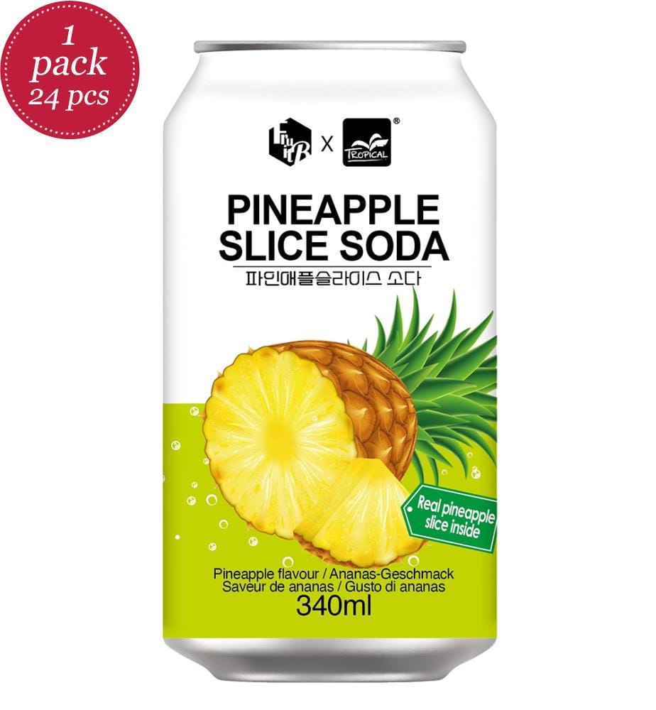 24 canettes de Fruit B x Tropical Pineapple Slice, 340 ml