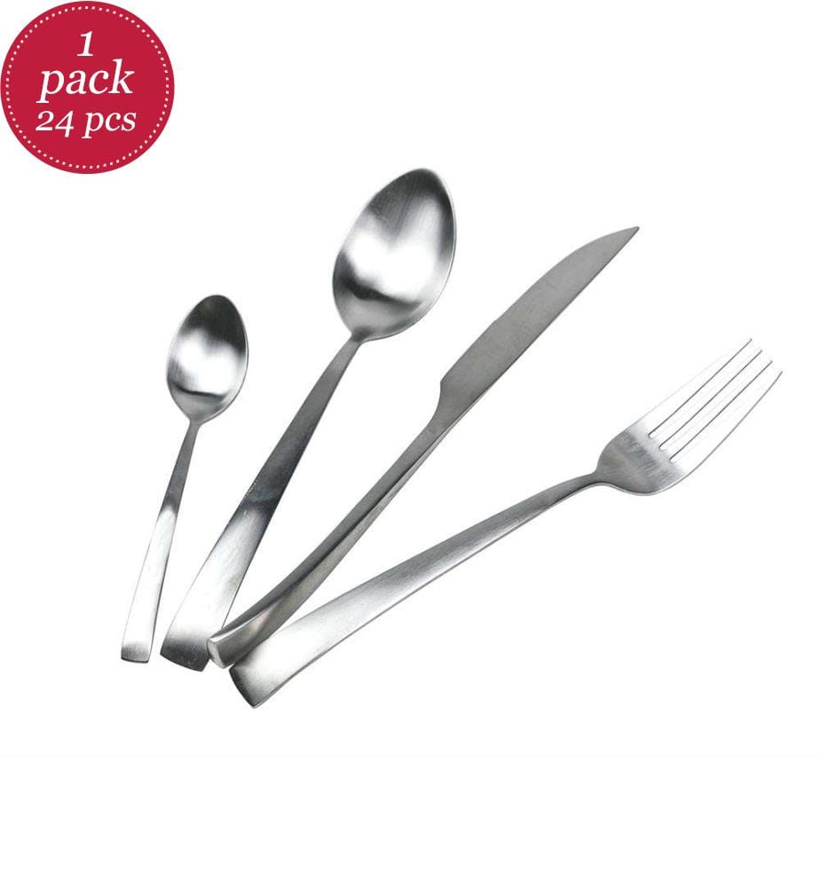 Lot de 24 couverts Park Avenue - Acier / Argent