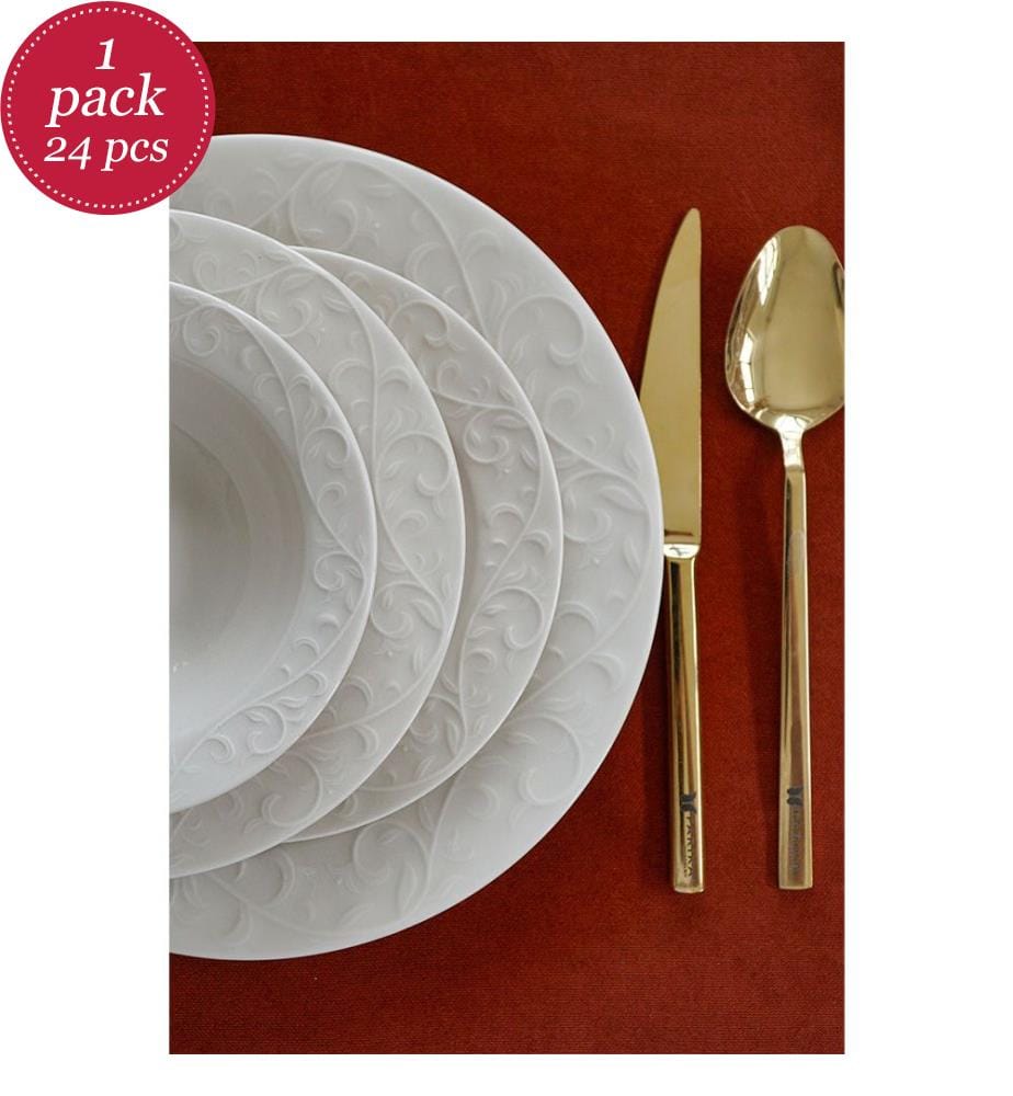 Breakfast Set (24 pieces) - White
