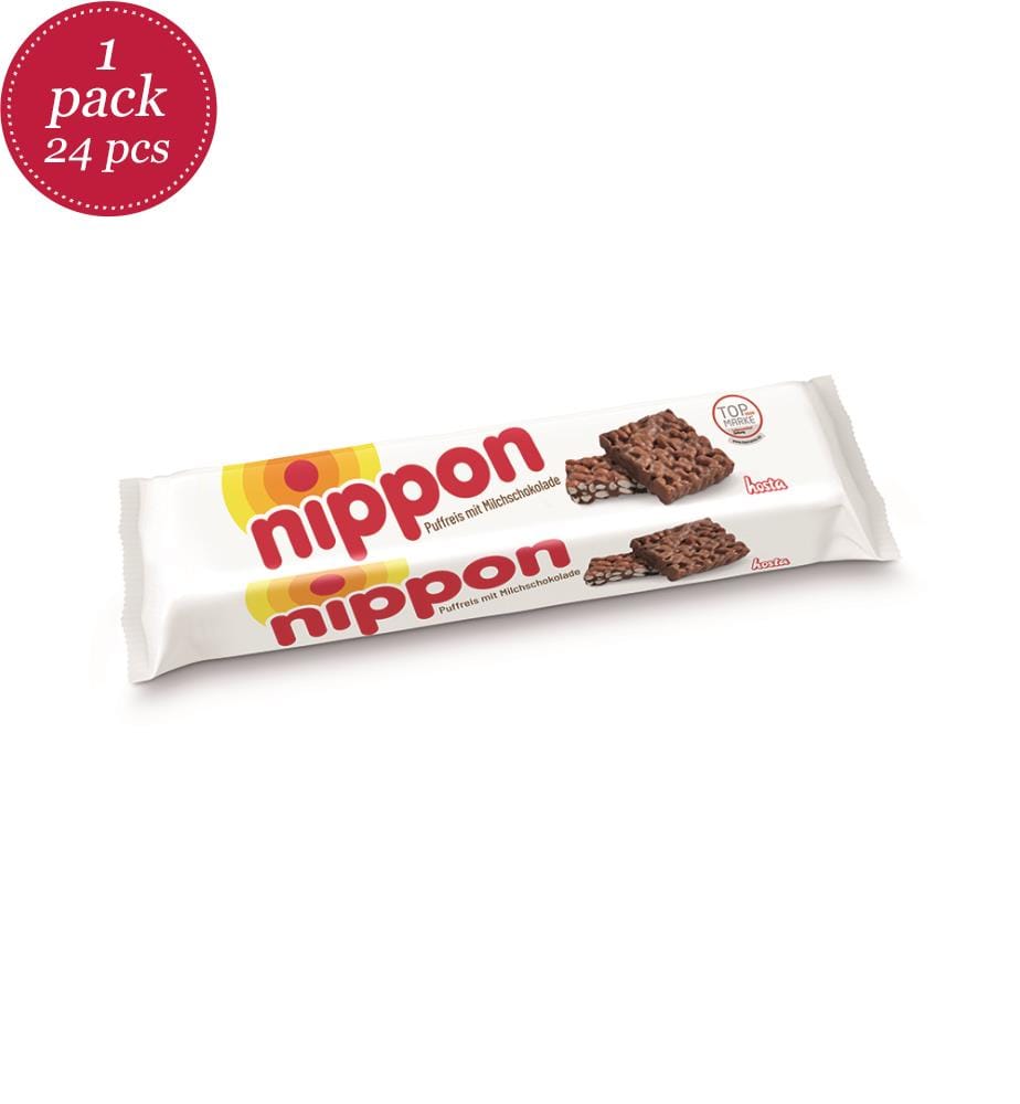 24x Hosta Nippon puffed rice milk chocolate - 200g