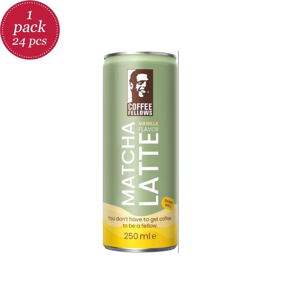 24x Coffee Fellows Matcha Latte, Vanilla Flavor - 250 ml