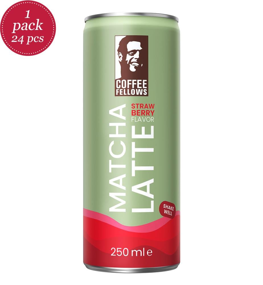 Coffee Fellows Matcha Latte, Strawberry Flavour – 250ml